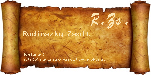 Rudinszky Zsolt névjegykártya